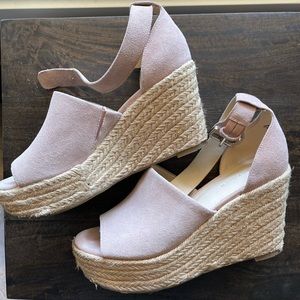 Marc fisher platform espadrille wedge size 9